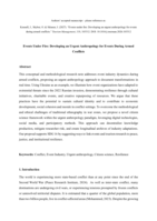 Events Under Fire: Developing an Urgent Anthropology for Events During Armed Conflicts