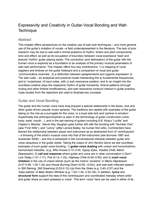 Expressivity and Creativity in Guitar-Vocal Bonding and Wah Technique