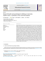 Mental ill-health and psychological wellbeing of university student carers: a systematic review and meta-analysis