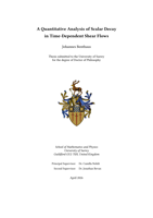 A Quantitative Analysis of Scalar Decay in Time-Dependent Shear Flows