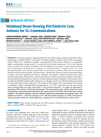 Wideband Beam-Steering Flat Dielectric Lens Antenna for 5G Communications