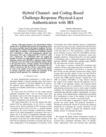 Hybrid Channel- and Coding-Based Challenge-Response Physical-Layer Authentication with IRS