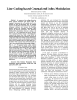 Line-Coding based Generalized Index Modulation