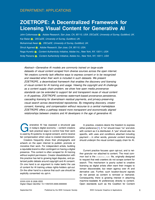ZOETROPE: A Decentralized Framework for Licensing Visual Content for Generative AI