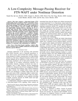A Low-Complexity Message-Passing Receiver for FTN-WAFT under Nonlinear Distortion