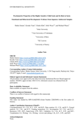 Psychometric Properties of the Highly Sensitive Child Scale and Its Role in Socio-Emotional andBehavioral Development: Evidence from Japanese Adolescent Samples