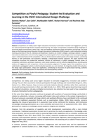 Competition as Playful Pedagogy: Student-Led Evaluation and Learning in the ESEIC International Design Challenge