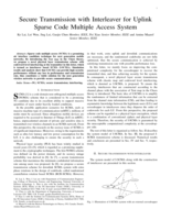 Secure Transmission with Interleaver for Uplink Sparse Code Multiple Access System