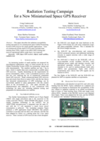 Radiation Testing Campaign for a New Miniaturised Space GPS Receiver