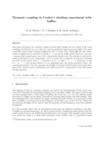 Dynamic coupling in Cooker's sloshing experiment with baffles.