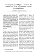 Feasibility study of adaptive LUT-based pre-distorter for OFDM in non-linear satellite downlink channel