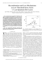 Recombination and loss mechanisms in low-threshold InAs-GaAs 1.3-mu m quantum-dot lasers