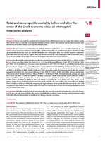Total and Cause-Specific Mortality Rates Before and During the Greek Economic Crisis: An Interrupted Time-Series Analysis