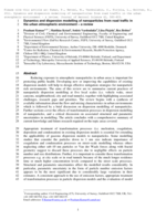 Dynamics and dispersion modelling of nanoparticles from road traffic in the urban atmospheric environment--A review