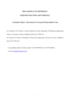 Skins and Sleeves for Soft Robotics: Inspiration from Nature and Architecture