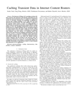 Caching Transient Data in Internet Content Routers