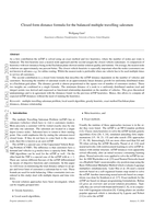 Closed form distance formula for the balanced multiple travelling salesmen