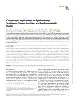 Chronotype: implications for epidemiological studies on chrono-nutrition and cardiometabolic health