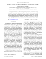 Nonlinear dynamics and self-organization of rotary molecular motor ensembles
