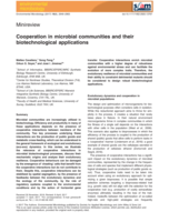 Cooperation in microbial communities and their biotechnological applications