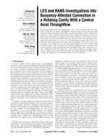 LES and RANS investigations into buoyancy-affected convection in a rotating cavity with a central axial throughflow