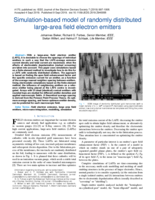 Simulation-Based Model of Randomly Distributed Large-Area Field Electron Emitters
