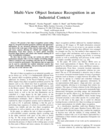 Multi-View Object Instance Recognition in an Industrial Context
