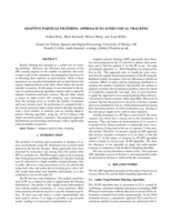 Adaptive particle filtering approach to audio-visual tracking