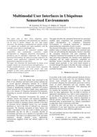 Multimodal user interfaces in ubiquitous sensorised environments