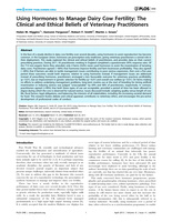 Using Hormones to Manage Dairy Cow Fertility: The Clinical and Ethical Beliefs of Veterinary Practitioners