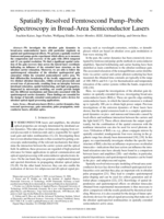 Spatially resolved femtosecond pump-probe spectroscopy in broad-area semiconductor lasers