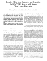 Iterative Multi-User Detection and Decoding for DS-CDMA System with Space-Timer Linear Dispersion