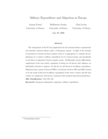 Military expenditure and migration in Europe