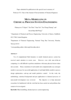 Meta-modelling in chemical process system engineering