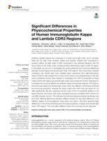 Significant differences in physicochemical properties of human immunoglobulin kappa and lambda CDR3 regions