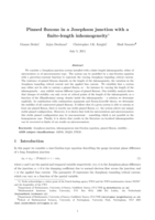 Pinned fluxons in a Josephson junction with a finite length inhomogeneity
