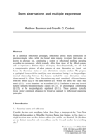 Stem alternations and multiple exponence