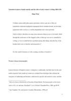 Literature in Pieces: female sanctity and the relics of early women’s writing (500-1150)