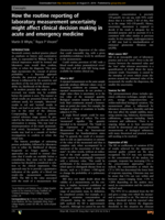 How the routine reporting of laboratory measurement uncertainty might affect clinical decision making in acute and emergency medicine