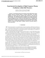 Experimental Investigation of High Frequency Plasma Oscillations Within Hall Thrusters