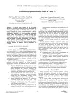 Performance Optimisation for DSDV in VANETs