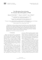 Two-Microphone Dereverberation for Automatic Speech Recognition of Polish