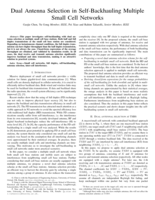 Dual Antenna Selection in Self-Backhauling Multiple Small Cell Networks