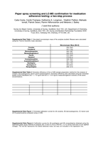 Paper spray screening and LC-MS confirmation for medication adherence testing: a two-step process