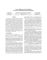 Convex support and Relevance Vector Machines for selective multimodal pattern recognition