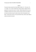 Saudi Arabian Children's Reasoning About Religion-based Exclusion