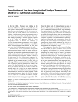 Contribution of the Avon Longitudinal Study of Parents and Children to nutritional epidemiology.
