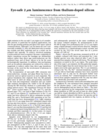 Eye-safe 2 μm luminescence from thulium-doped silicon.
