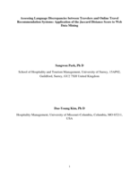 Assessing Language Discrepancies between Travelers and Online Travel Recommendation Systems: Application of the Jaccard Distance Score to Web Data Mining