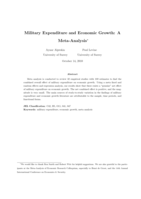 Military Expenditure and Economic Growth Literature: A Meta-Analysis